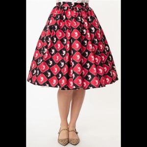 NWT Hot Stuff Checked Swing Skirt